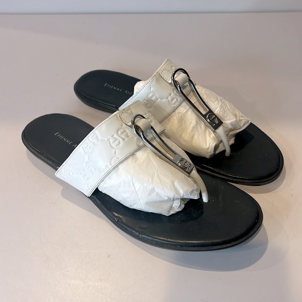 Etienne Aigner Leather Sandals